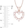 Thumbnail Image 2 of Oval Morganite Heart Pendant in 10K Rose Gold
