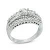 Thumbnail Image 1 of 1.50 CT. T.W. Diamond Edge Past Present Future® Ring in 14K White Gold