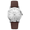 Men's Bulova Classic Strap Watch with Silver-Tone Dial (Model: 96B217)