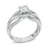 0.92 CT. T.W. Canadian Certified Diamond Split Shank Engagement Ring in 14K White Gold (I/I2)