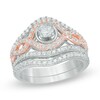 Thumbnail Image 1 of 1.20 CT. T.W. Diamond Braid Bridal Set in 14K Two-Tone Gold