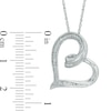 Thumbnail Image 2 of Diamond Accent Tilted Ribbon Heart Pendant in Sterling Silver