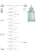 Thumbnail Image 2 of Emerald-Cut Aquamarine and Diamond Accent Stud Earrings in 10K White Gold
