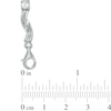 Lab-Created Sapphire and Diamond Accent Twist Bracelet in Sterling Silver