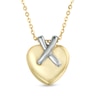 Thumbnail Image 1 of Heart Puff Pendant in 10K Two-Tone Gold