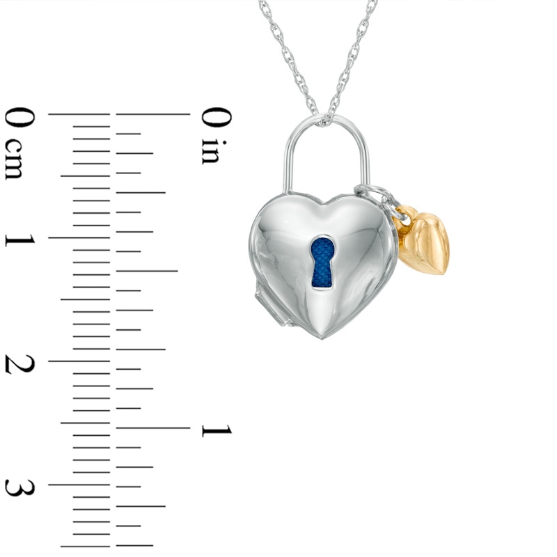 Main Image 3 of Heart Locket in 10K Two-Tone Gold