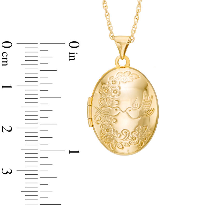 9ct Gold Small Oval Locket Pendant – Elysium Jewellers