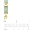 Thumbnail Image 3 of Rectangular Jade Link Bracelet in 10K Gold - 7.25"