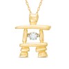 Thumbnail Image 0 of Unstoppable Love™ 0.10 CT. Certified Canadian Diamond Solitaire Inukshuk Pendant in 10K Gold (I/I2)