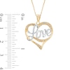 Love Heart Pendant in 14K Two-Tone Gold