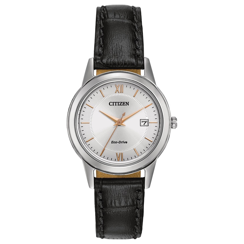 Ladies' Citizen Eco-Drive® Strap Watch with Silver-Tone Dial (Model: FE1086-04A)