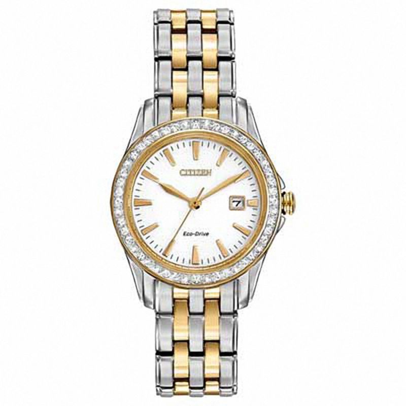 Ladies' Citizen Eco-Drive® Silhouette Crystal Watch (Model: EW1908-59A)