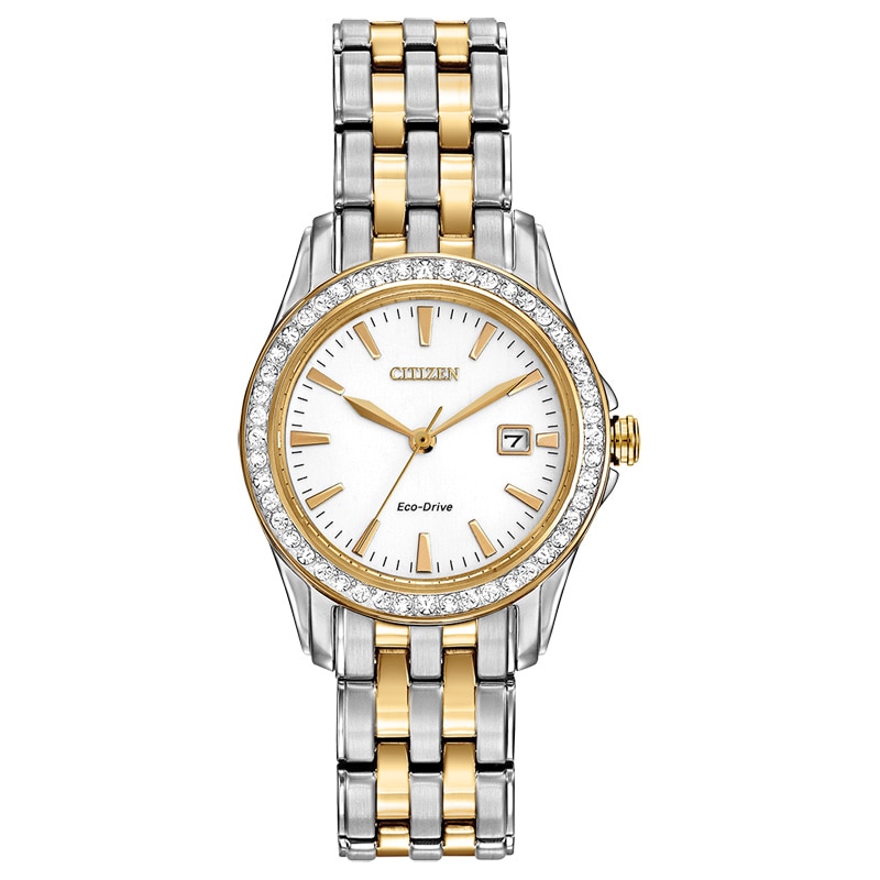 Ladies' Citizen Eco-Drive® Silhouette Crystal Watch (Model: EW1908-59A)|Peoples Jewellers