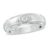 Vera Wang Love Collection Men's 0.15 CT. Diamond Solitaire Wedding Band in 14K White Gold