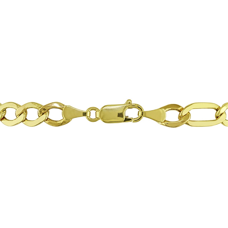 Men's 7.0mm Figaro Chain Bracelet in 10K Gold - 9.0"|Peoples Jewellers