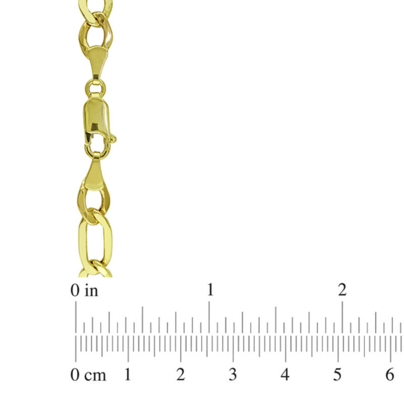 Men's 7.0mm Figaro Chain Bracelet in 10K Gold - 9.0"