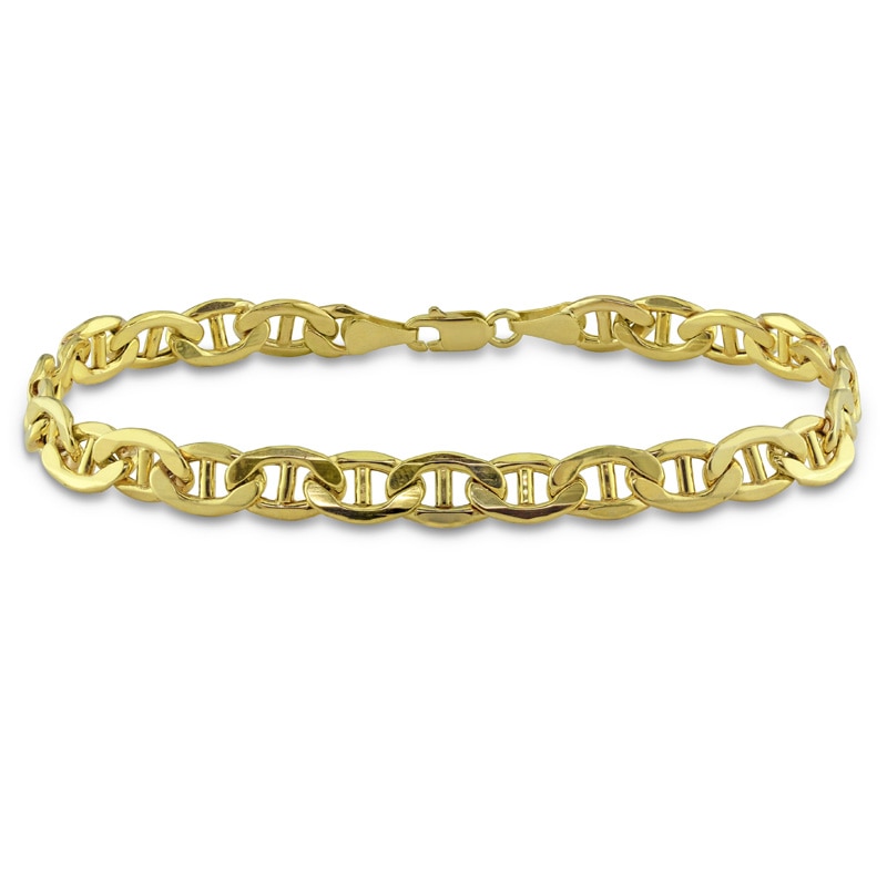 Men's 7.0mm Mariner Chain Bracelet in 10K Gold - 9.0"|Peoples Jewellers