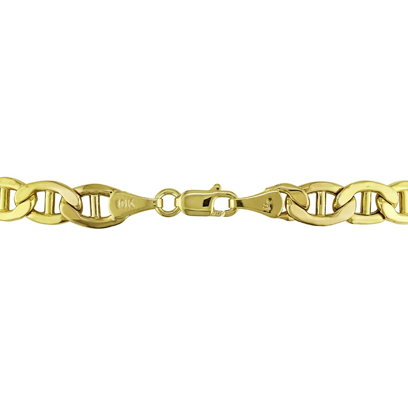 Men's 7.0mm Mariner Chain Bracelet in 10K Gold - 9.0"|Peoples Jewellers