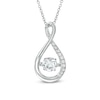 Thumbnail Image 0 of Unstoppable Love™ 4.5mm Lab-Created White Sapphire Infinity Pendant in Sterling Silver