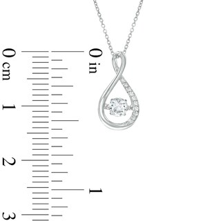 Unstoppable Love™ 4.5mm Lab-Created White Sapphire Infinity Pendant in Sterling Silver
