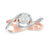 Celebration Canadian Ideal 0.70 CT. Certified Diamond Solitaire Bypass Engagement Ring in 14K Two-Tone Gold (I/I1)