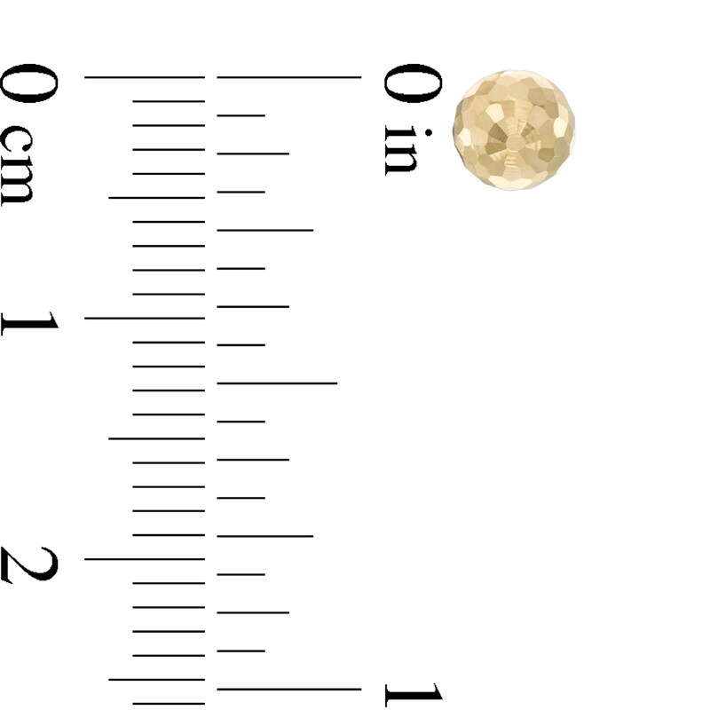 Main Image 2 of 9.5mm Diamond-Cut Ball Stud Earrings in 10K Gold