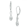 Thumbnail Image 1 of 0.11 CT. T.W. Diamond Infinity Drop Earrings in 10K White Gold