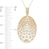 Thumbnail Image 1 of Diamond-Cut Oval Pendant in 10K Gold