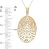 Diamond-Cut Oval Pendant in 10K Gold