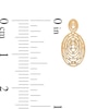Diamond-Cut Oval Drop Earrings in 10K Gold