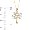 Tree Pendant in 10K Two-Tone Gold