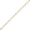 Diamond-Cut Ball Station Anklet in 10K Gold - 10"
