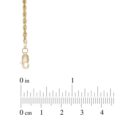 Diamond-Cut Ball Station Anklet in 10K Gold - 10"