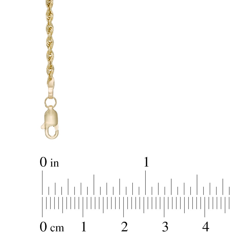 Diamond-Cut Ball Station Anklet in 10K Gold - 10"