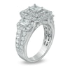 Thumbnail Image 2 of 2.50 CT. T.W. Certified Radiant-Cut Diamond Past Present Future® Frame Ring in 14K White Gold