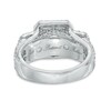 Thumbnail Image 3 of 2.50 CT. T.W. Certified Radiant-Cut Diamond Past Present Future® Frame Ring in 14K White Gold