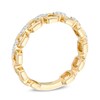 Thumbnail Image 2 of 0.09 CT. T.W. Diamond Three Stone Link Anniversary Band in 10K Gold