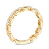 Thumbnail Image 1 of 0.09 CT. T.W. Diamond Three Stone Link Anniversary Band in 10K Gold