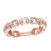 Thumbnail Image 0 of 0.09 CT. T.W. Diamond Three Stone Link Anniversary Band in 10K Rose Gold