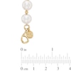 8.5-9.5mm Freshwater Cultured Pearl and Bead Strand Necklace in Sterling Silver with 14K Gold Plate