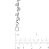 6.0-7.5mm Freshwater Cultured Pearl and Lab-Created White Sapphire Floral Necklace in Sterling Silver-18.5"