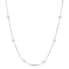 Thumbnail Image 0 of 4.5 - 5.0mm Cultured Freshwater Pearl Station Necklace in Sterling Silver