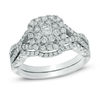 Thumbnail Image 1 of 0.85 CT. T.W. Composite Diamond Frame Bridal Set in 14K Rose Gold