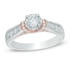Thumbnail Image 1 of 1.00 CT. T.W. Diamond Collar Engagement Ring in 14K Two-Tone Gold