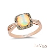 Thumbnail Image 1 of Le Vian® Neopolitan Opal™ and 0.28 CT. T.W. Diamond Frame Split Shank Ring in 14K Strawberry Gold™