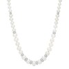 Thumbnail Image 1 of 3.0-8.0mm Freshwater Cultured Pearl and Lab-Created White Sapphire Graduating Strand Necklace in Sterling Silver