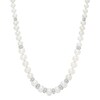 Thumbnail Image 0 of 3.0 - 8.0mm Cultured Freshwater Pearl and Lab-Created White Sapphire Graduating Strand Necklace in Sterling Silver