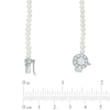 Thumbnail Image 1 of 3.0 - 8.0mm Cultured Freshwater Pearl and Lab-Created White Sapphire Graduating Strand Necklace in Sterling Silver