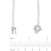 Thumbnail Image 2 of 3.0-8.0mm Freshwater Cultured Pearl and Lab-Created White Sapphire Graduating Strand Necklace in Sterling Silver