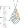 Thumbnail Image 2 of Vera Wang Love Collection 0.26 CT. T.W. Diamond Rose Lace Pendant in Sterling Silver and 14K Gold